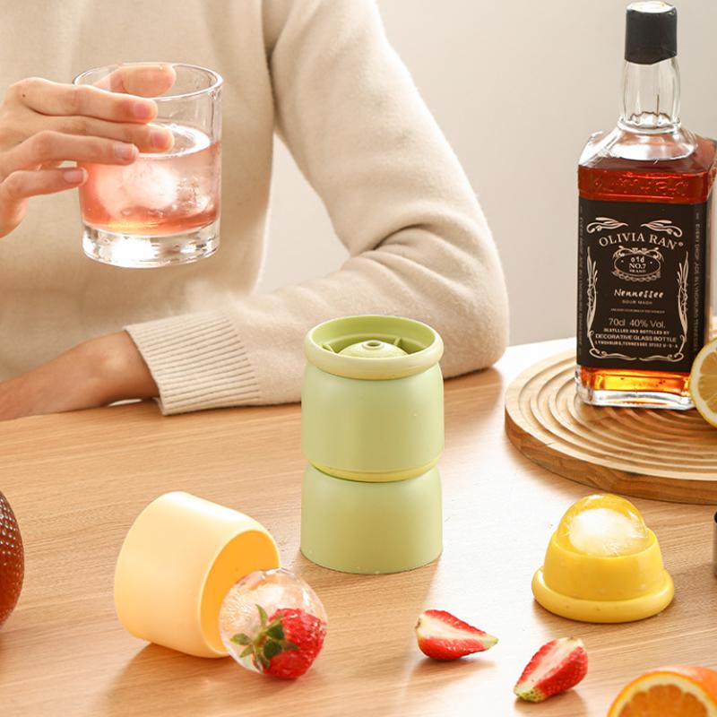 6cm Big Ice Ball Mold Silicone Ice Cube Tray Mould DIY Ice Ball Maker for Kitchen Bar Whiskey Cocktail Juice Tool Accessories