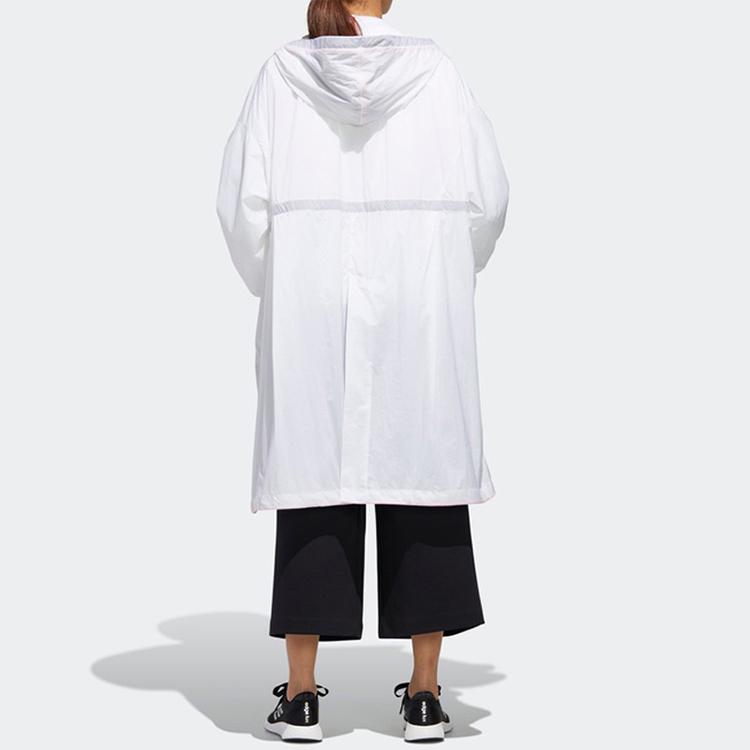 Adidas Stylová dlouhá bunda Dámské svrchní oblečení Bílá GF0119
