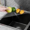 Foldable Stainless Steel Dish Drying Rack Sink Roll-Up Drainer Mat Multi-Function Kitchen Draining Basket