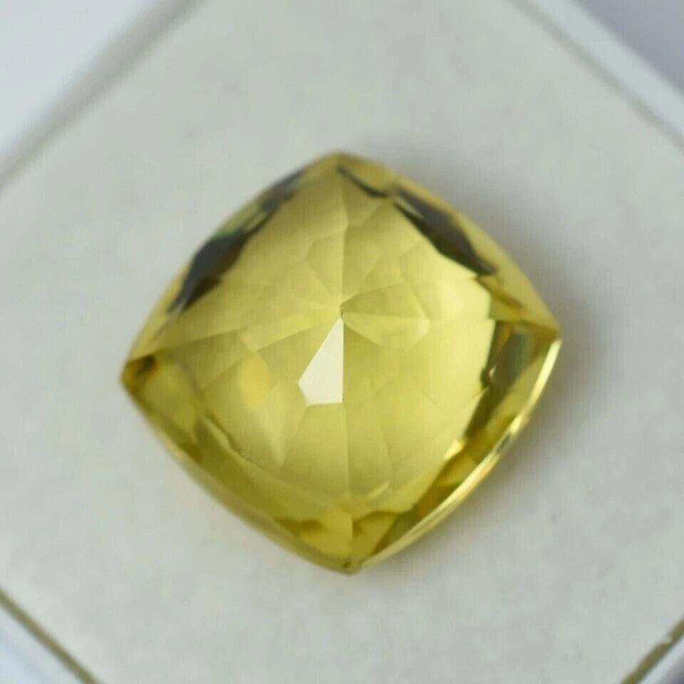 Natural Yellow Sapphire Ceylon Cushion Cut 11-12 Ct Excellent Gemstone