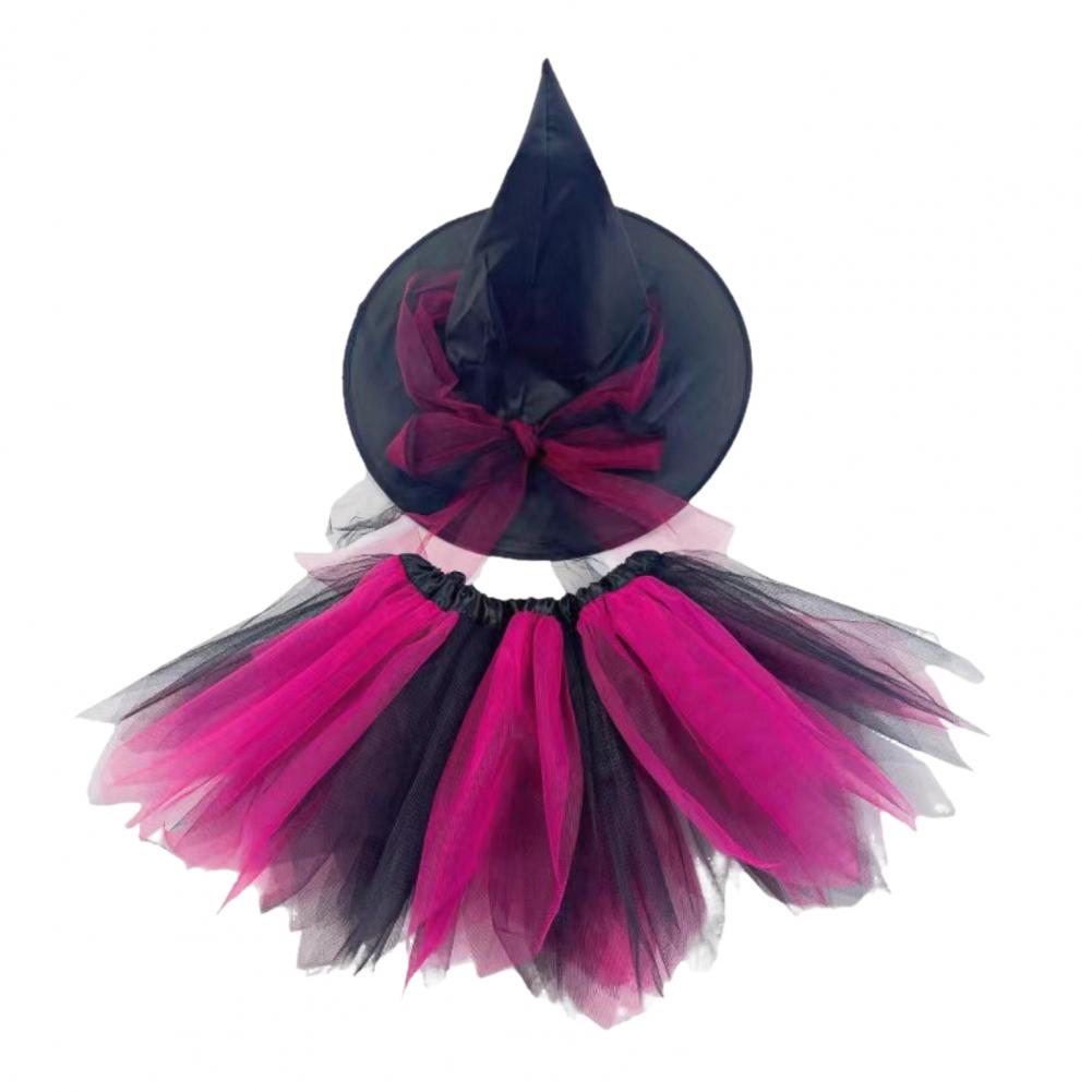 Colorful Skirt Hat Set Chiffon Skirts Hat Set for Adults Kids Gauze Tulle Ballet Skirt with Pleated Fluffy Ruffles for Women