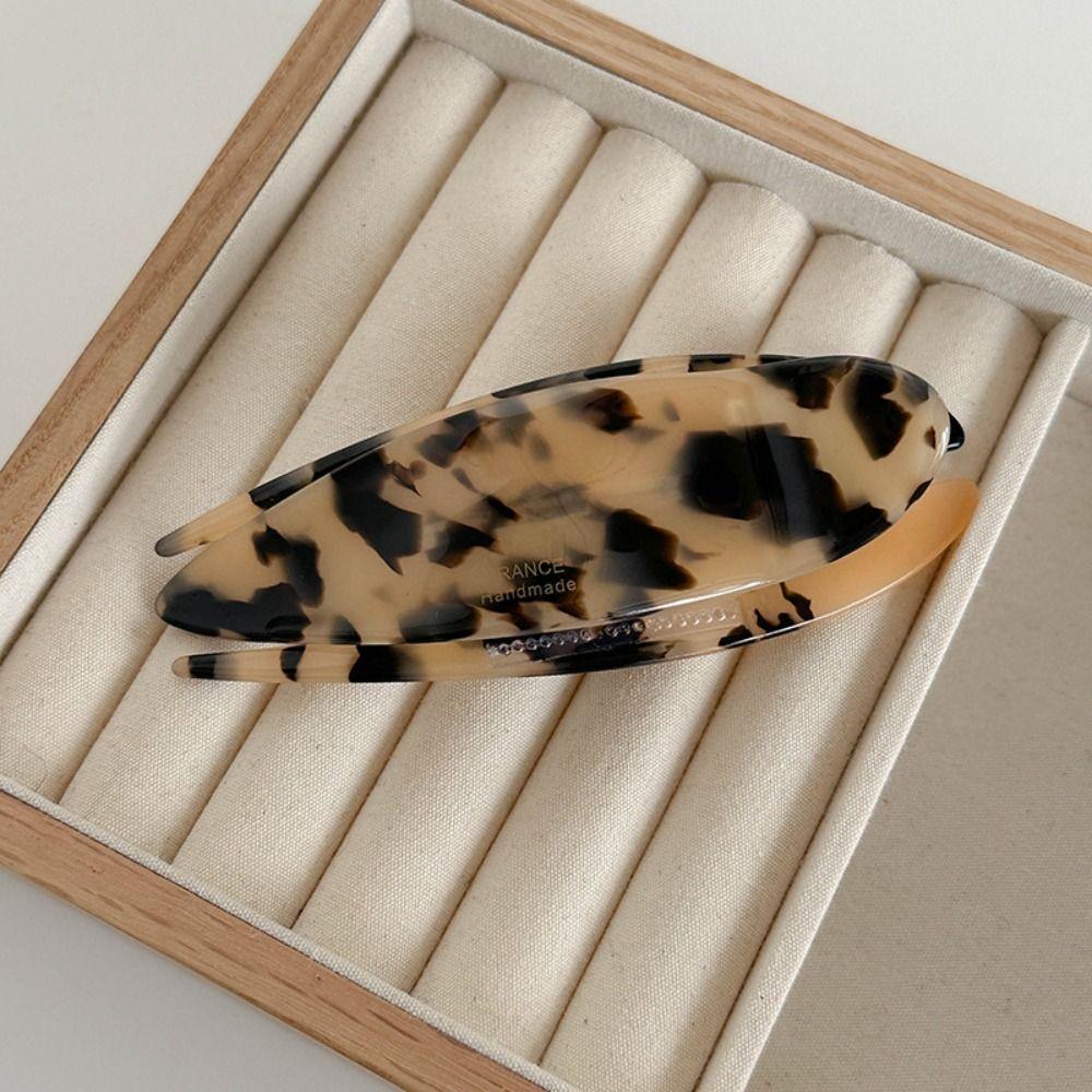 Sweet Leopard Hair Clip Hair Accessories Kroean Style Barrettes Fashion Acetic Acid Duckclip  Daily