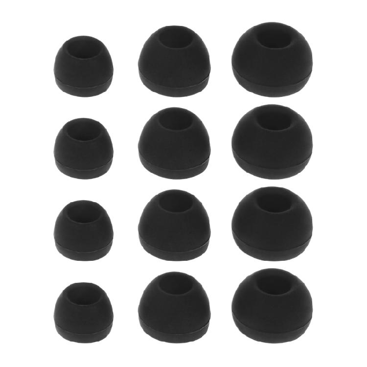 12Pcs Soft Silicon Eartips with 4.5mm Connectors Hole, Fit Most in-Ear Earbud
