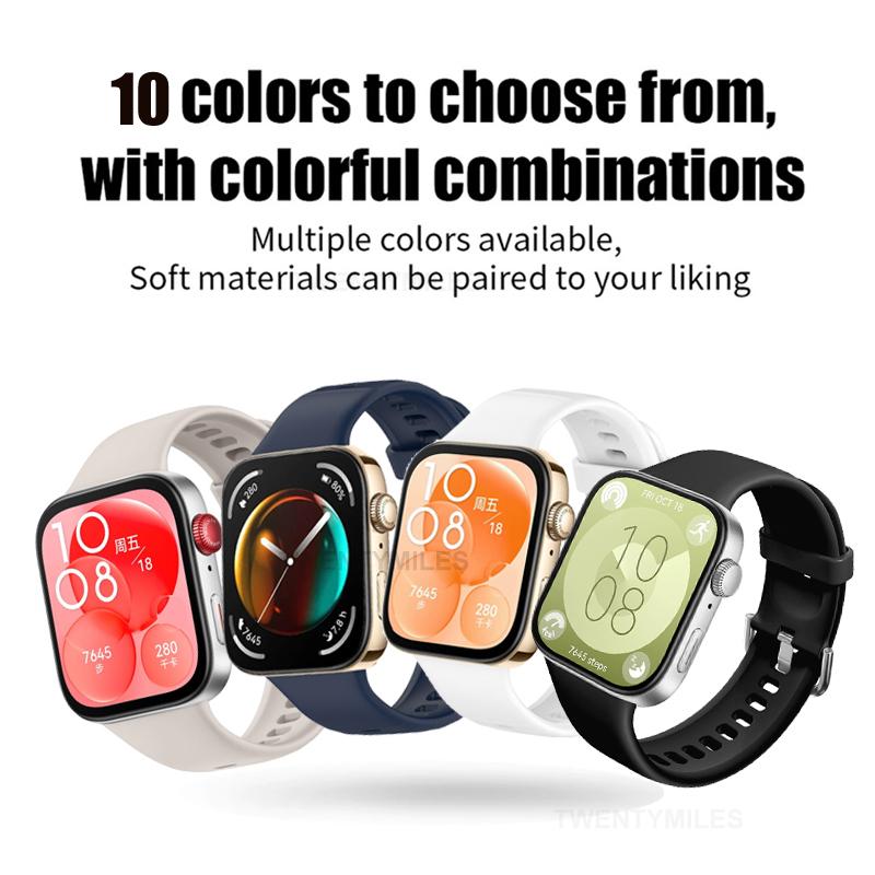 Pulseira de substituição para Huawei Watch Fit 3 Pulseiras de silicone Pulseira para Huawei FIT 3 Acessórios de pulseira de relógio