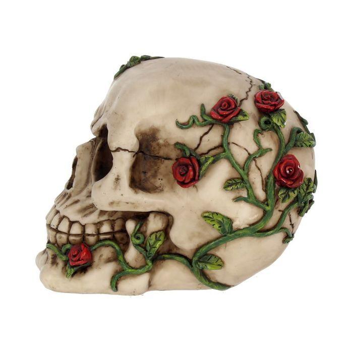 Nemesis Now - Figurine Rose from Beyond Skull 15cm, Ivoire