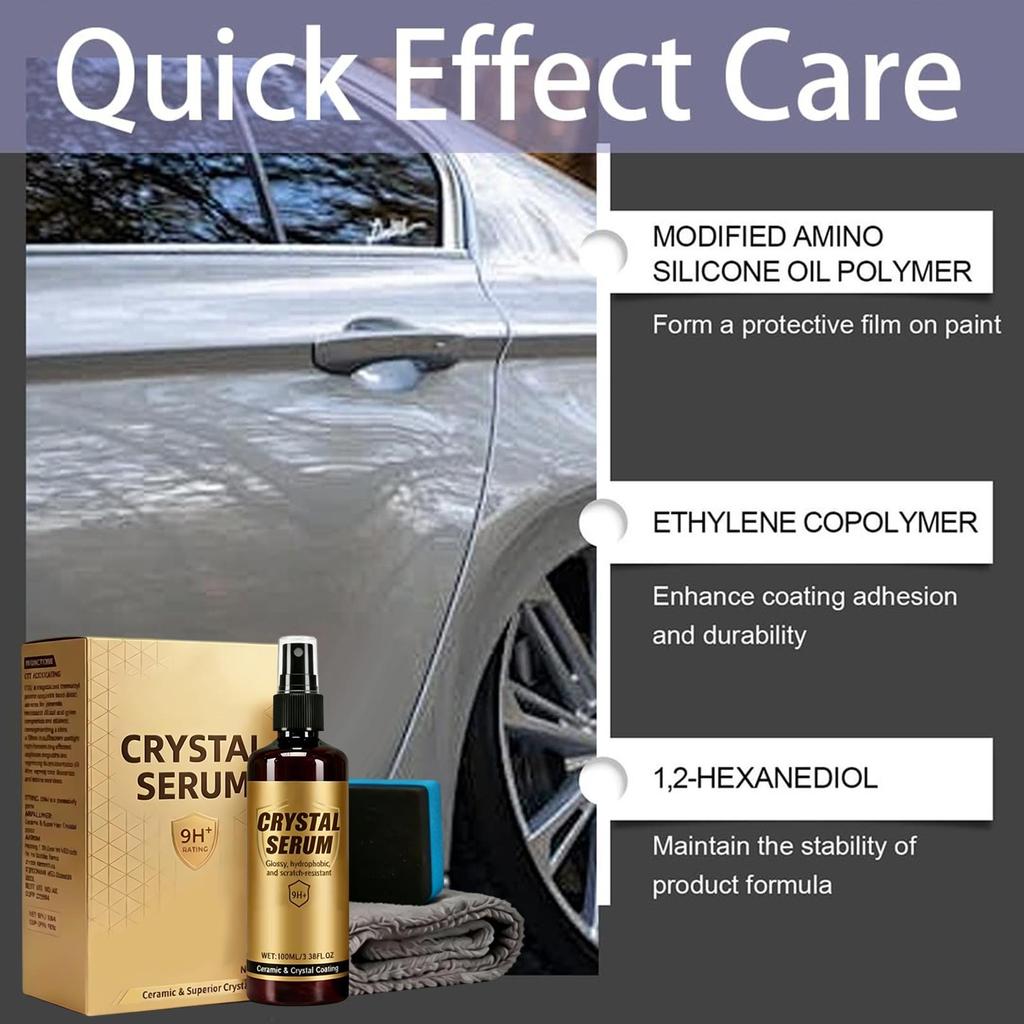 100ml Car Ceramic Coating Detailing Agent Car Ceramic Coating Spray with Sponge and Cloth for Automotive Truck SUV Garage