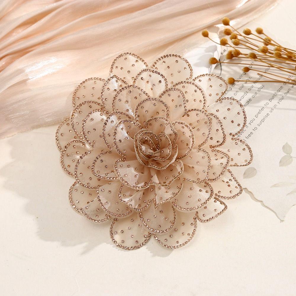 3D Large Fabric Flower Patch Multi-layered Clothes Appliques Clothing Patch  Clothes Decoration