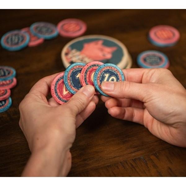 Asmody 12 Chip Trick Board Game, Mixed Colors