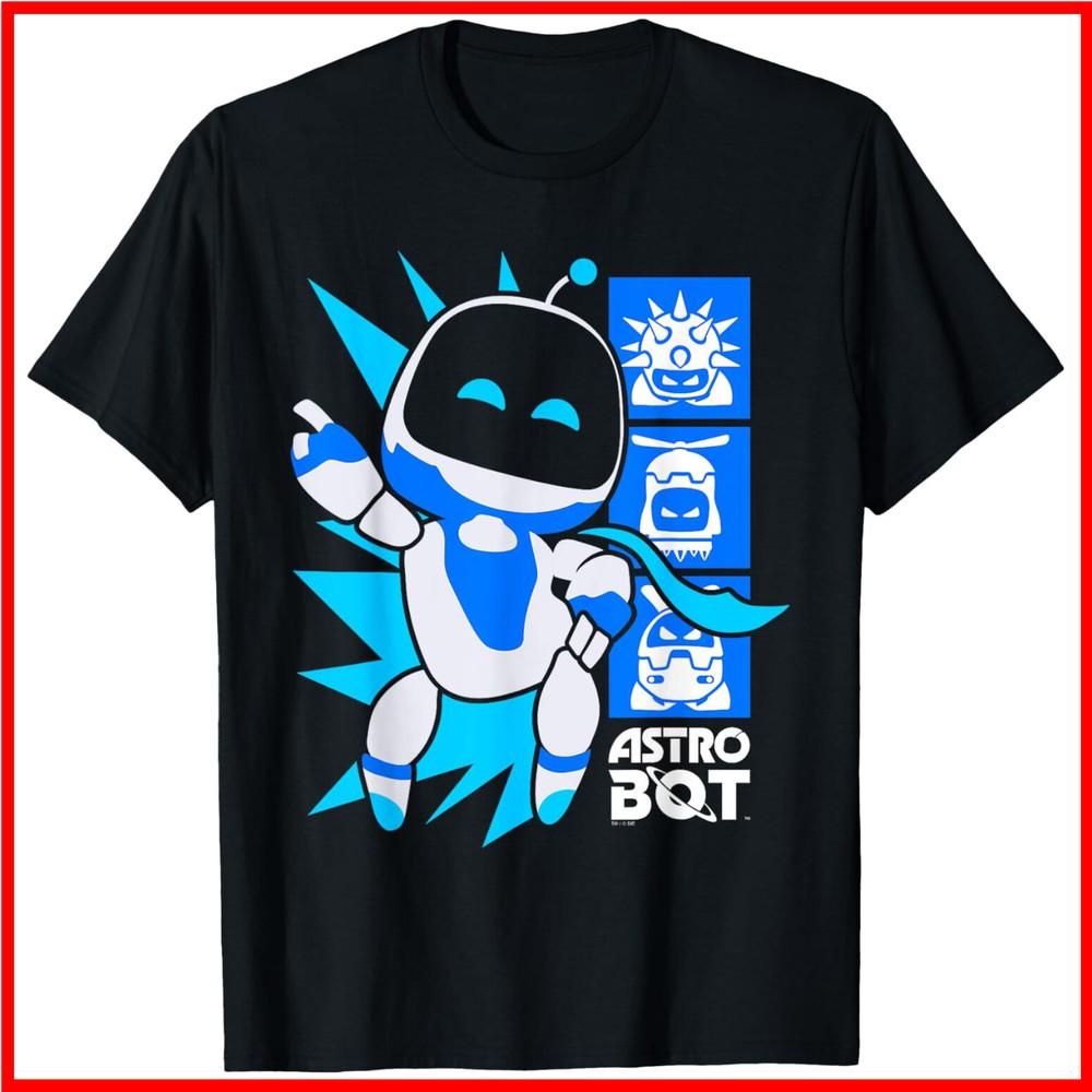 Ripple Junction x Astro Bot Rescue Mission Victory Pose Game Black T-Shirt Unisex T-Shirt XL