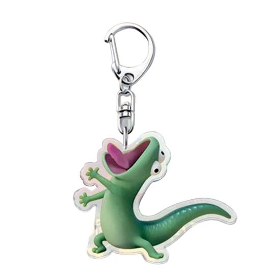 

1/6Pcs Keychain Transparent Acrylic Finish Lightweight Keychain Cartoon Beaver Design Expressive Character Key Holder Bags Phone Accessories F