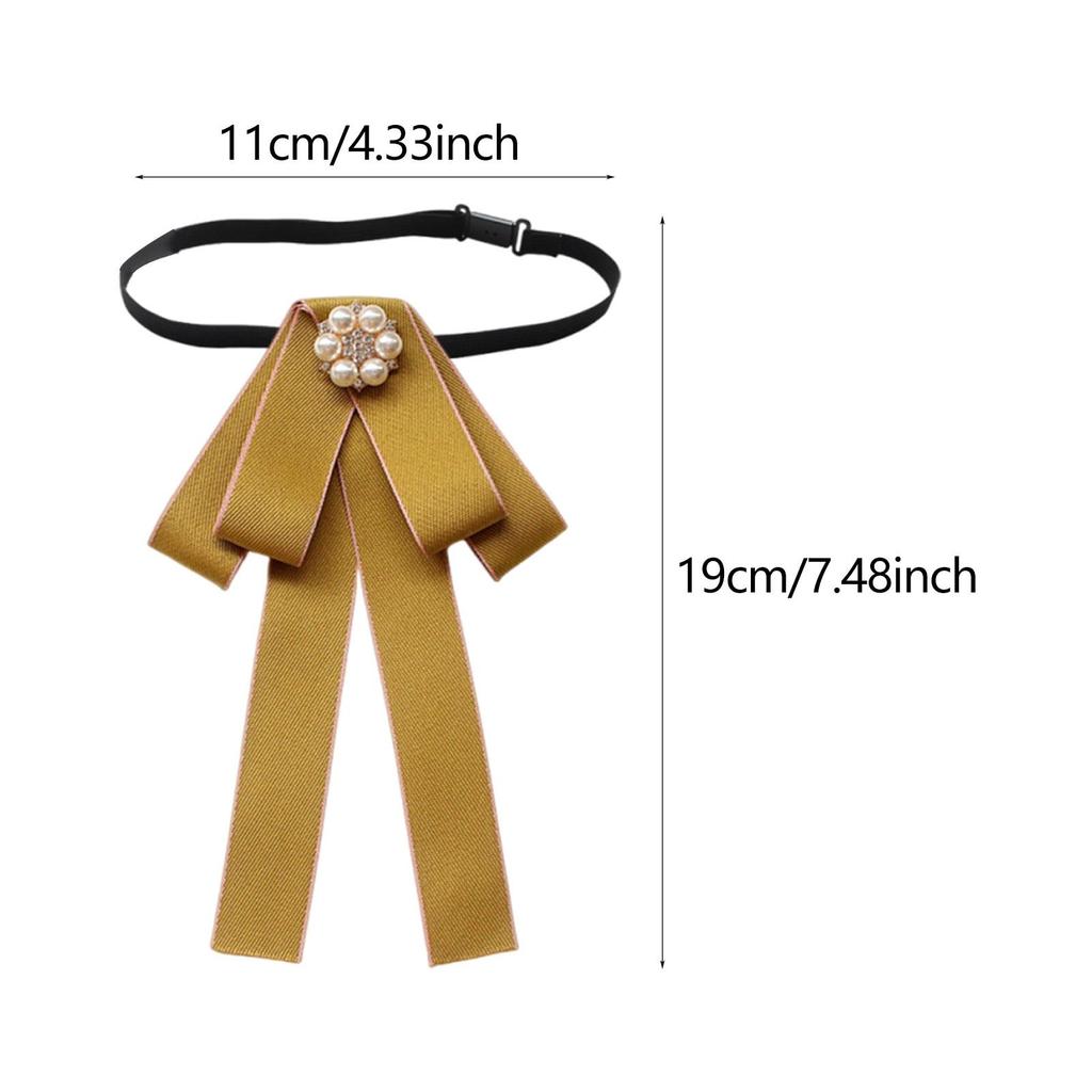 Bow Tie for Women Accessory Shirt Suit Adjustable Elastic Band Classic Polyester Easy