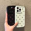 Black Love Heart Silicone Phone Case For iPhone 15 16 14 13 12 11 Pro Max 7 8 Plus XS X XR SE Shockproof Bumper Back Cases Cover