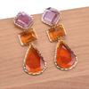 Fashion Alloy Color Resin Dangle Earrings, Exaggerated Minimalist Geometric Jewelry For Women