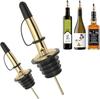 12 Pack Liquor Bottle Pourers Stainless Steel Olive Oil Dispenser Spout, Alcohol Pourer Spouts Dust Caps