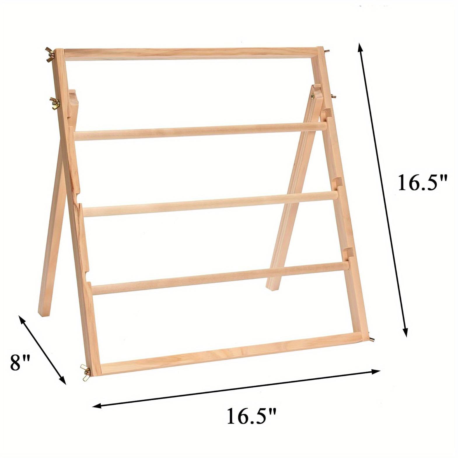 Wooden Ribbon Stand Yarn Storage Reel Home DIY Handmade Art Display Area Stand for Crafting And Sewing Organization