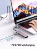 USB 3.0 Type-C Hub to 4K HDMI Adapter Thunderbolt 3 RJ45 USB C Hub VGA TF SD Reader Slot for MacBook Pro M3 M2 Air 13 2022 2021
