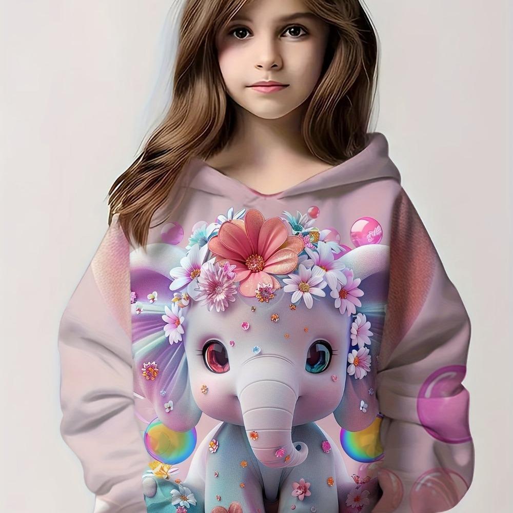 Kinderkleidung Mädchen Hoodies Langarm Niedlicher 3D-Tierdruck Kinder Frühling Herbst Kleidung Lässig Outdoor Jungen Mädchen Kleidung Oberteile