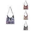 Embroidery Style Tassel Large Capacity Shoulder Bag With Zipper Closure For Daily Use
