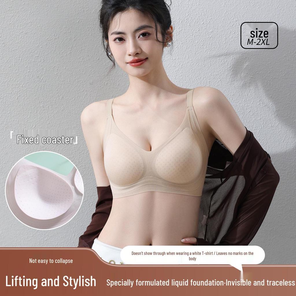 Nude Feel Seamless Jelly Soft Women's Bra - Armpit Fat Collection, Anti-Sagging, Wire-Free, Ultra-Soft, and Thin.
