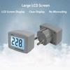 1 Piece Flat US Plug / Round EU Plug AC 80-300V LCD Digital  Voltmeter for Homes Offices Industrial Mining Enterprises Voltage Monitoring