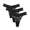 Be You Womens/Ladies Lace Lace Detail Thong (Pack of 3)
