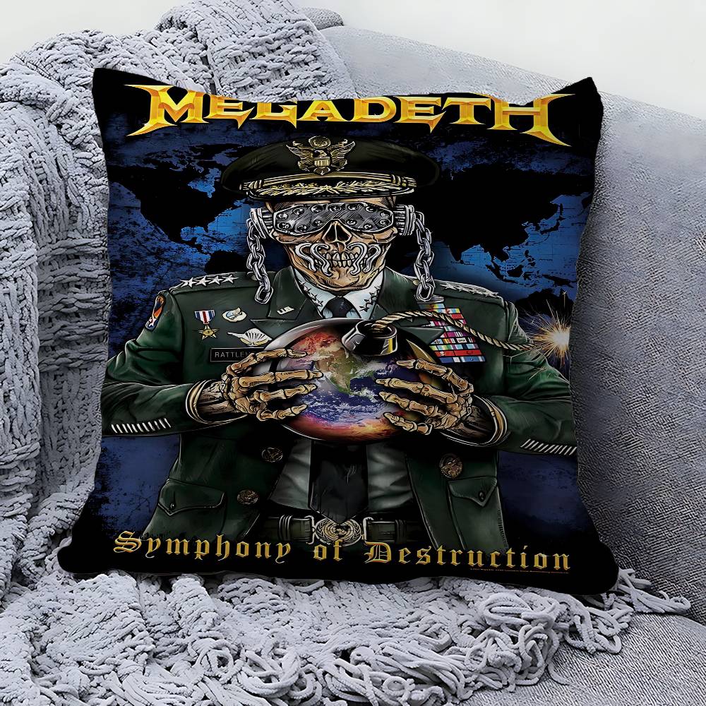Band M-Megadeth Kissen Geschenk Home Office Dekoration Kissen Schlafzimmer Sofa Auto Kissenbezug Kissenbezug