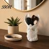 Angel Fairy Figurine Pen Holder, 3D Printed Cosmetic Organizer, Cute Makeup Brush Holder Cup for Vanity Desk, Dried Flower Vase, Gift Women Desktop