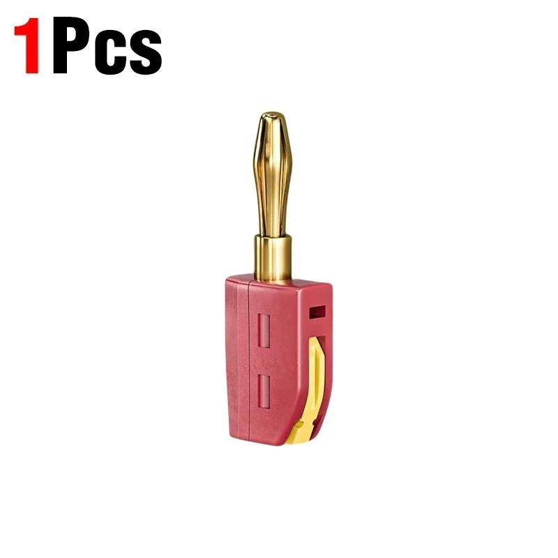 Audio Adapter Banana Plug No Solder Quick Connection Banana Plug Suitable for High Power Devices with 32A Current Capacity and Gold Plated Contact