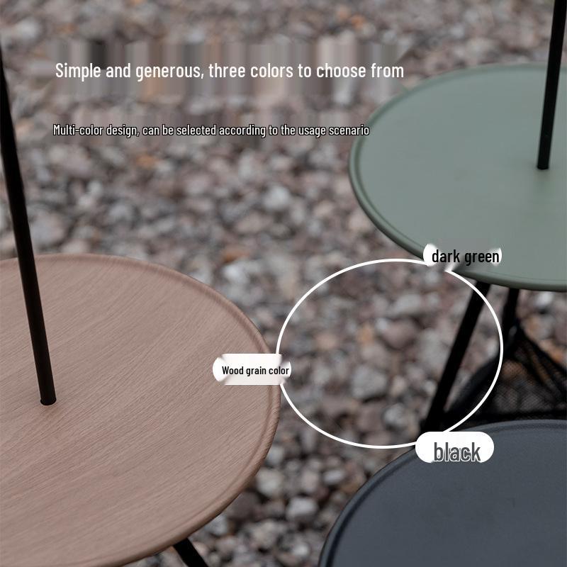 Compact Aluminum Folding Round Dining Table for Home, Small Spaces, and Outdoor Use