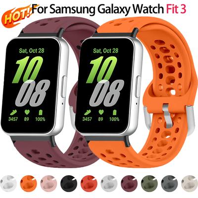 Breathable Silicone Strap For Samsung Galaxy Watch Fit 3 Elastic Sport Band For Galaxy Fit 3 Smartwatch Replacement Accessories