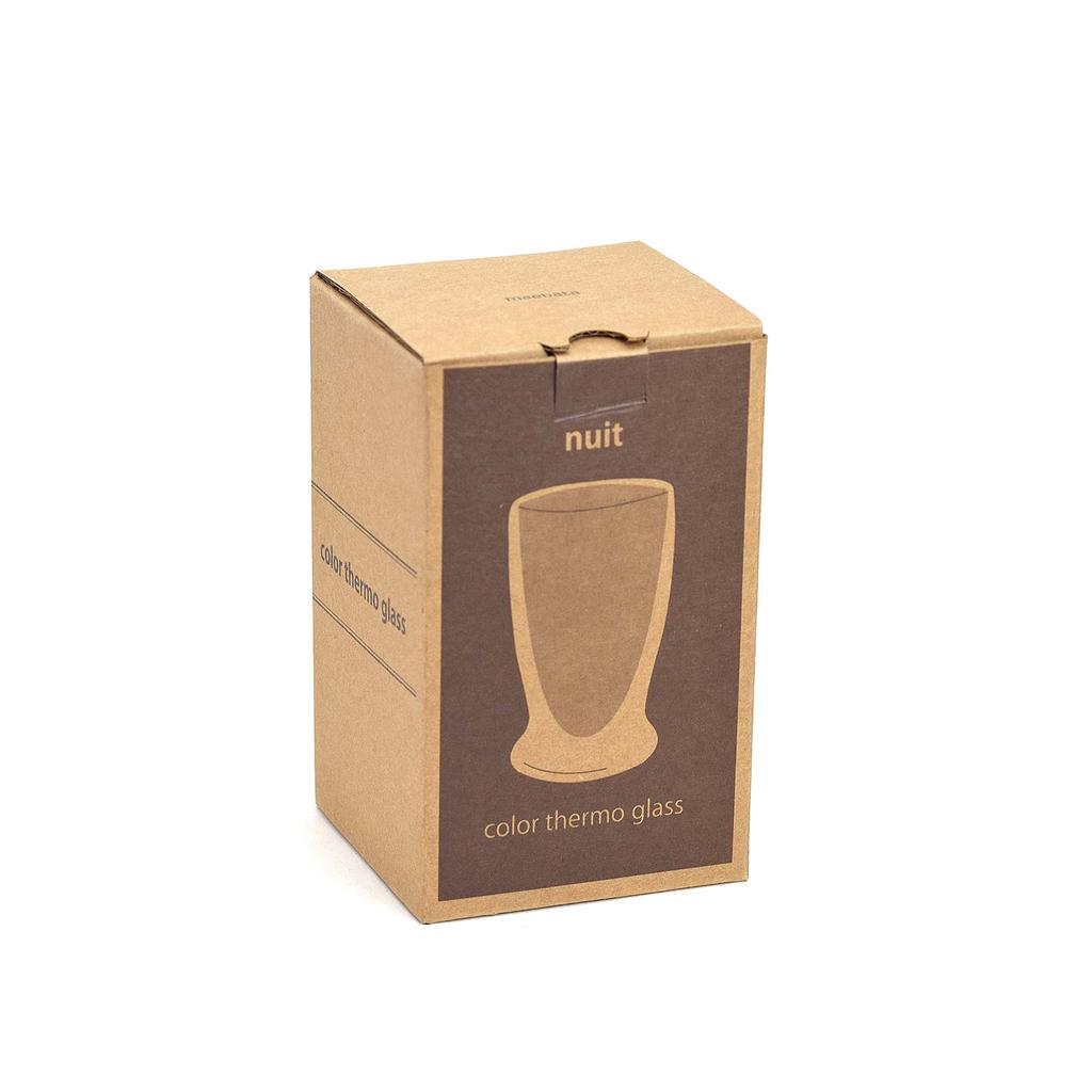Maebata Nuit Color Thermoglass Product 52636 (Pink), Heat-Resistant, Double-Walled, 340ml, Code