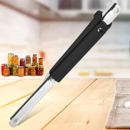 1/2 st flasköppnare rostfritt stål justerbart grepp halkfritt handtag lätt att dra burköppnare kök verktyg för äldre