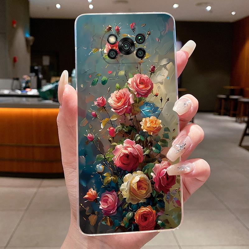 Phone Case For Xiaomi POCO X3/POCO X3 NFC/POCOX3 PRO Fundas Butterfly Bow Protective Casing Transparent Soft Silicone TPU Cover