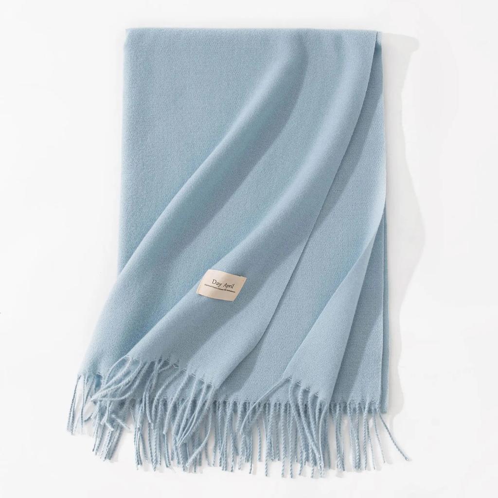 Winter Cashmere Scarves Women Warm Shawls Wraps Solid Colors Neckerchief Men Scarf Fashion Hijab Stoles Pashmina With Tassels