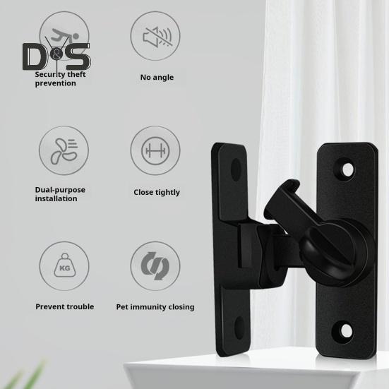 Barn Door Lock Simple Installation Anti-Theft Heavy Duty Bar Gate Latches Safety Slide Door Lock for Bathroom Garden