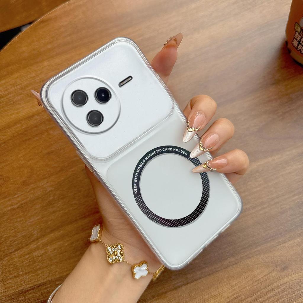 Case for Xiaomi POCO F7 Pro,F7 Ultra Wireless Charging Magnetic Ring Casing Anti-Fingerprint Matte Cover