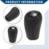 6 Speed Manual Gear Shift Knob for Mazda 3 2010-2013 / Front Automotive Gearbox Stick Shifter Lever Knob Durable Faux Leather Plastic / 1 Pcs Black