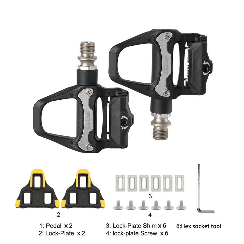 OEMESLNF Ultralight Mountain Road Bike Clipless Pedal Cleat Self Locking Pedal Pedal чёрный
