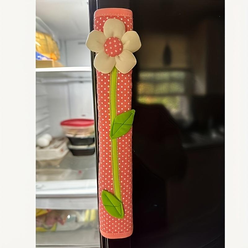 2Pcs Flower Refrigerator Handle Dust Cover, Cute Refrigerator Handle Protective Cover