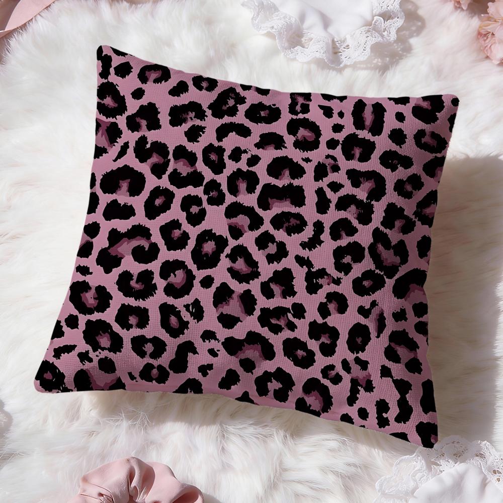 Leopard Print Pattern Cushion Cover Premium Comfort Reversible Pillow Cove Two In One Design for Any Room Car Interior