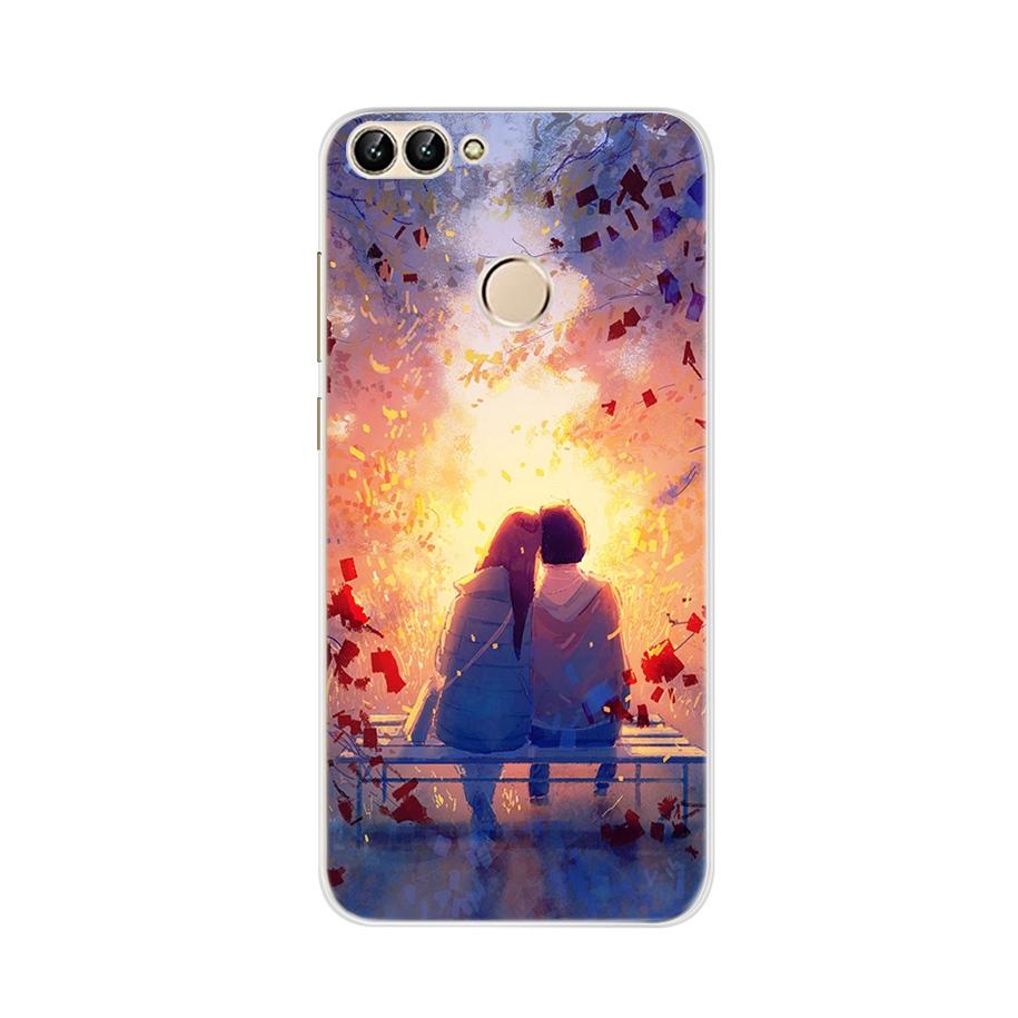 For Huawei P Smart Case TPU Soft Silicon Lavender Flower Back Cover Phone Case For Huawei P Smart 2018 FIG-LX1 PSmart Case 5.65"