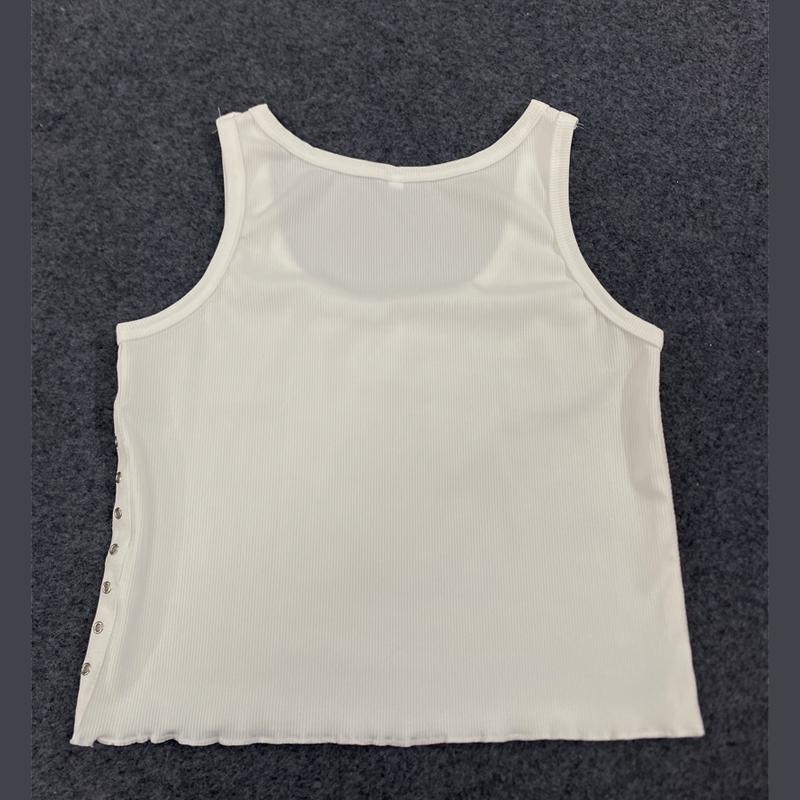 Europejski i amerykański retro gorący stempel drukowany kamizelka wyszczuplająca talię