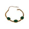 316L Stainless Steel Fashion Fine Jewelry Minimalism Green Zircon Charms Thick Neck Chain Choker Necklaces Pendants For Women