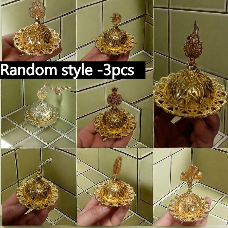 

3pcs Mini Vintage Zinc Alloy Wishing Incense Holder | Unscented, Ideal for Living Room, Bedroom, Study, or Patio Table Decor.