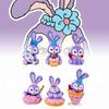Adorable Starry Dressed Rabbit Figurine Collection For Sweet Treats Decoration