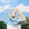 Transparent Parrot Nesting Box Acrylic Bird Hanging Nest  for Parrots Parakeet Budgerigar