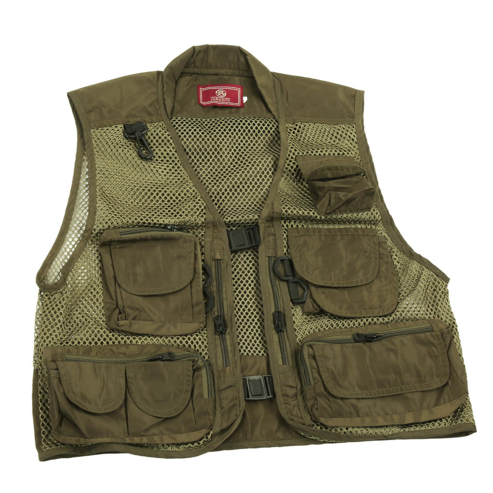 Рыболовный жилет многокарманный многосетчатый жилет дышащий регулируемый рыболовный спасательный жилет(L )