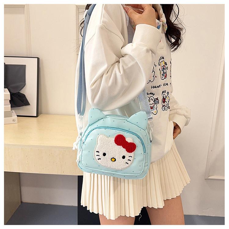 Hellokitty Childrens Cartoon Canvas Shoulder Bag With Animal Pattern For Girls And Kids