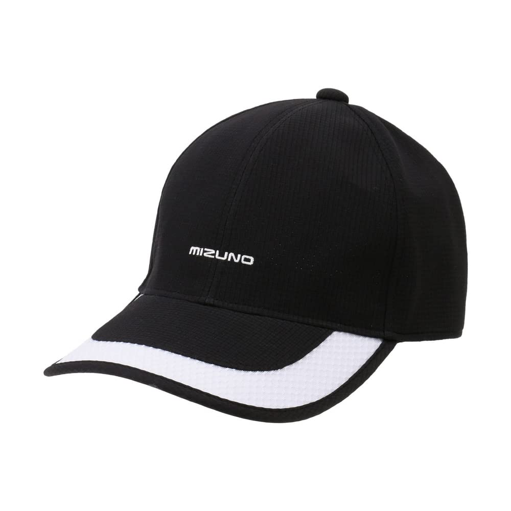 Mizuno E2MWA202 Logo Golf Cap with Deodorizing Tape and Adjustable Free Size Women's Strap, Black,