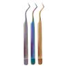 Yousheng Nail Art Clip Good Elasticity Anti-static Non-slip Tight Bite Stainless Steel Fish Stripe High Precision Eyelash Tweezer Makeup Supply